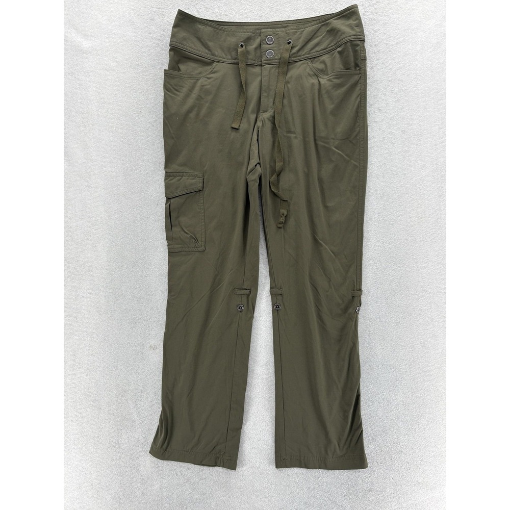 Columbia Saturday Trail II Cargo Pants Womens 8 Short Green Omni-Shield Stretch